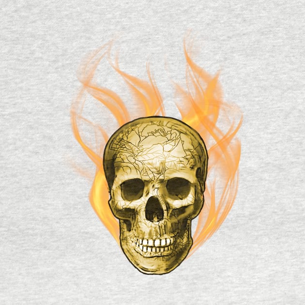 Flaming skull by Dürer Design